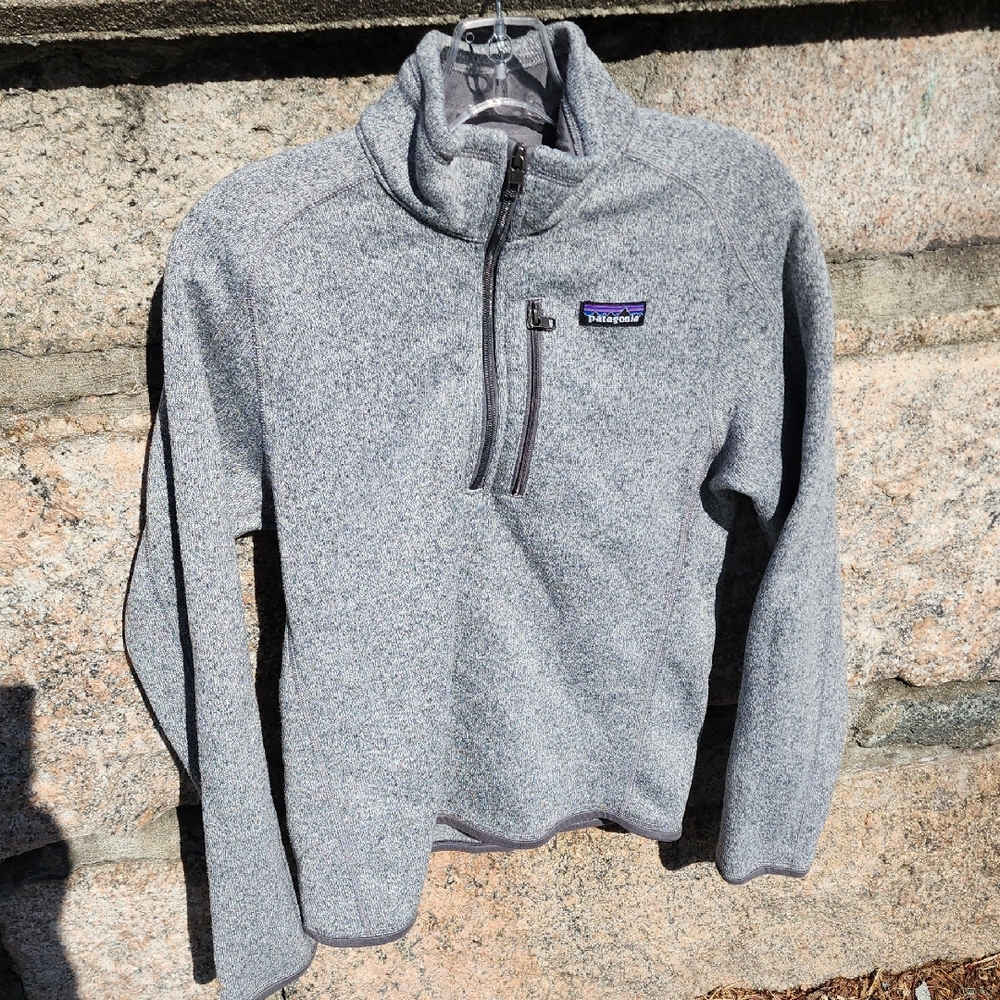 Patagonia Men's Better Sweater 1/4 Zip Fleece Pullover Jacket In Stonewash Small